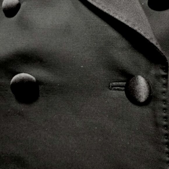 Alexander McQueen 2007 Vintage Black Wool Blend Tuxedo Style Long Coat Dress - Picture 4 of 16